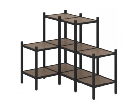 Угловой внутренний стеллаж L-37 862x1278x1047 Лофт / Loft images