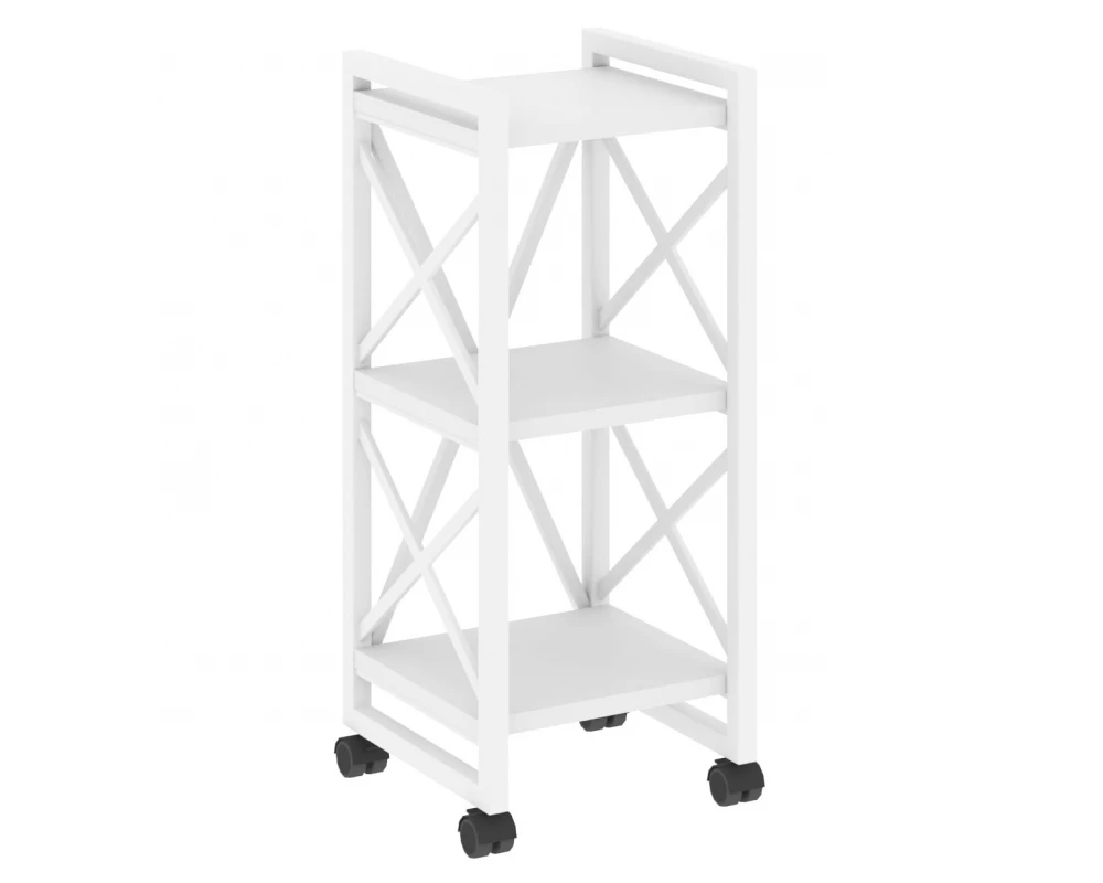 Стеллаж на колесных опорах - 3 полки 400х400х968 Лофт / Loft