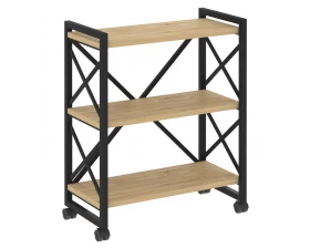 Стеллаж на колесных опорах - 3 полки 800х400х968 Лофт / Loft images