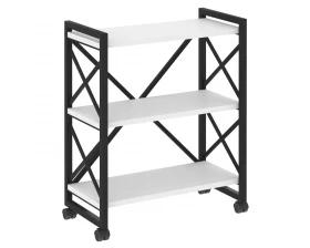 Стеллаж на колесных опорах - 3 полки 800х400х968 Лофт / Loft images