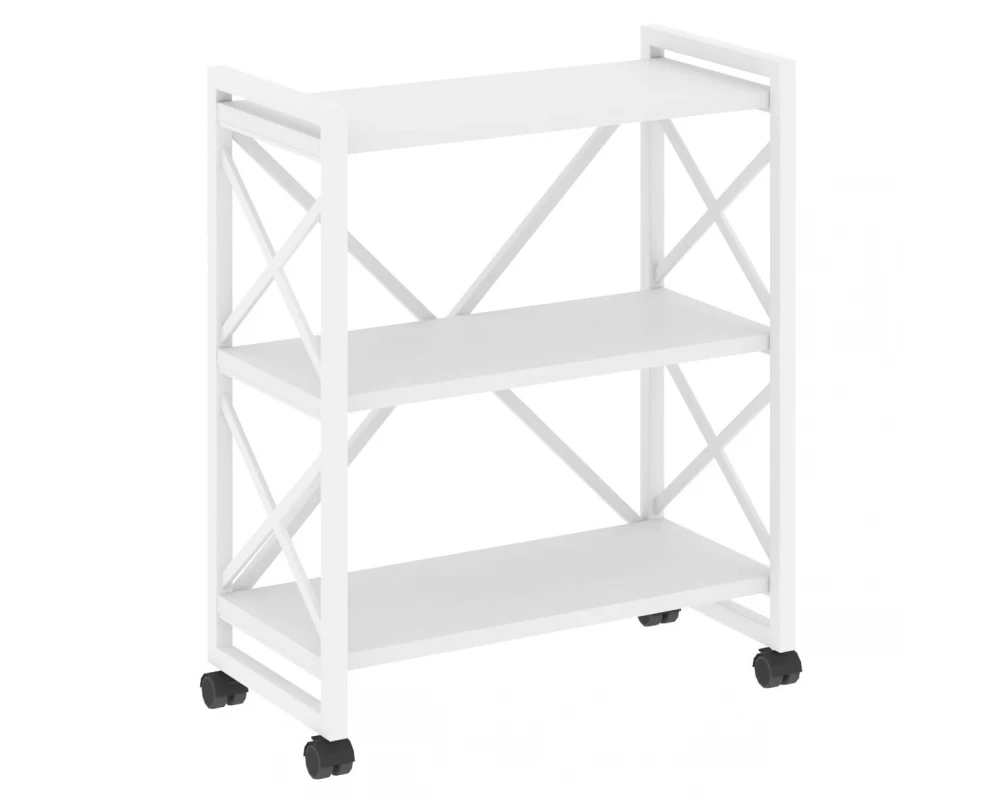 Стеллаж на колесных опорах - 3 полки 800х400х968 Лофт / Loft