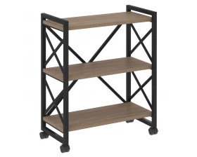 Стеллаж на колесных опорах - 3 полки 800х400х968 Лофт / Loft images