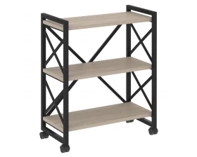 Стеллаж на колесных опорах - 3 полки 800х400х968 Лофт / Loft images