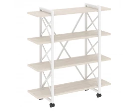Стеллаж на колесных опорах - 4 полки 1200х400х1334 Лофт / Loft images