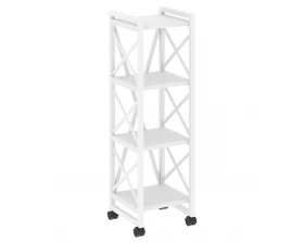 Стеллаж на колесных опорах - 4 полки 400х400х1334 Лофт / Loft images