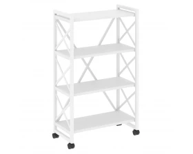Стеллаж на колесных опорах - 4 полки 800х400х1334 Лофт / Loft images