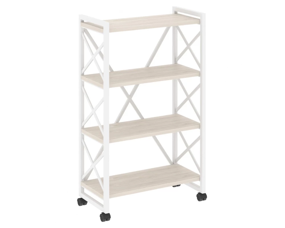 Стеллаж на колесных опорах - 4 полки 800х400х1334 Лофт / Loft
