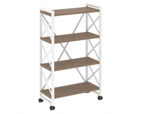Стеллаж на колесных опорах - 4 полки 800х400х1334 Лофт / Loft images