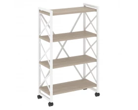 Стеллаж на колесных опорах - 4 полки 800х400х1334 Лофт / Loft images