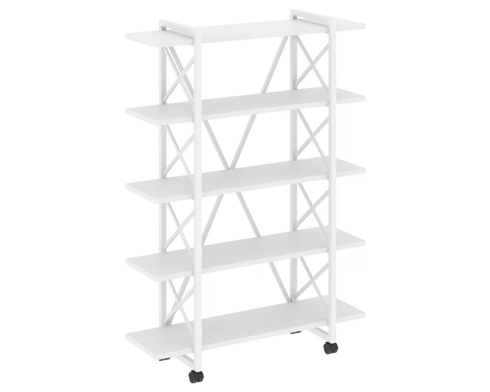 Стеллаж на колесных опорах - 5 полок 1200х400х1704 Лофт / Loft