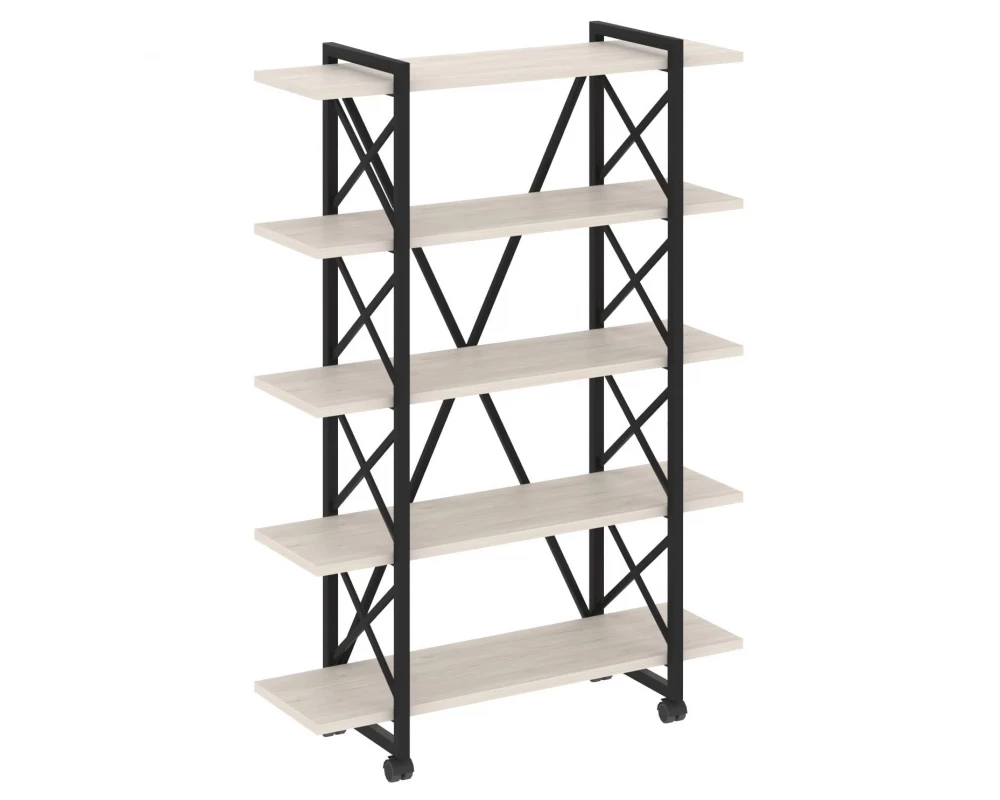 Стеллаж на колесных опорах - 5 полок 1200х400х1704 Лофт / Loft