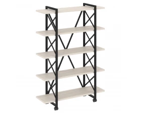 Стеллаж на колесных опорах - 5 полок 1200х400х1704 Лофт / Loft images