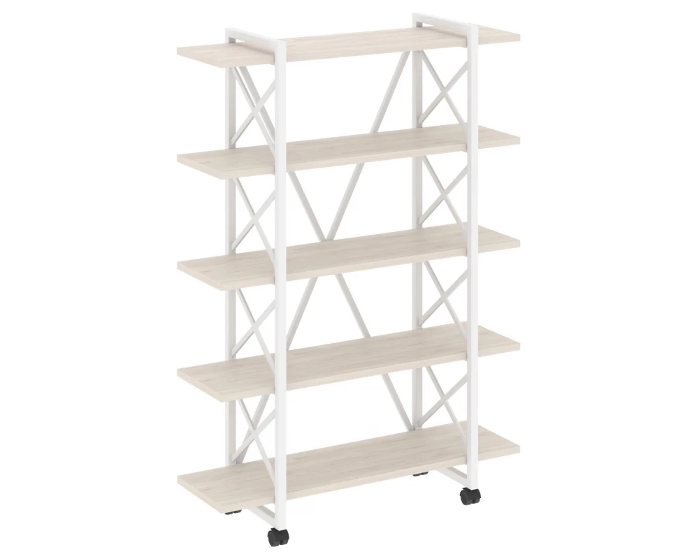 Стеллаж на колесных опорах - 5 полок 1200х400х1704 Лофт / Loft