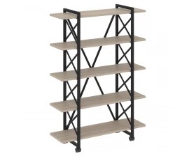 Стеллаж на колесных опорах - 5 полок 1200х400х1704 Лофт / Loft images
