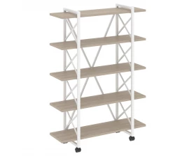 Стеллаж на колесных опорах - 5 полок 1200х400х1704 Лофт / Loft images