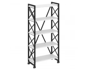 Стеллаж на колесных опорах - 5полок 800х400х1704 Лофт / Loft images