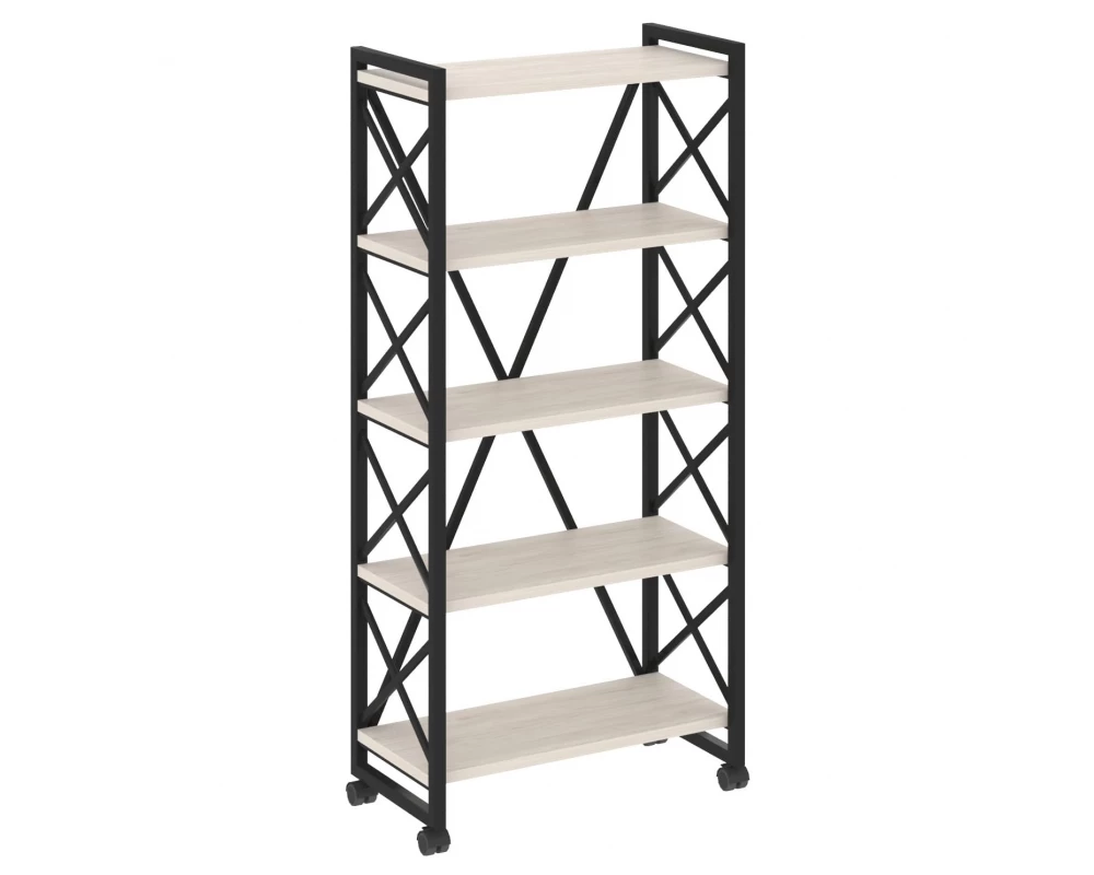 Стеллаж на колесных опорах - 5полок 800х400х1704 Лофт / Loft