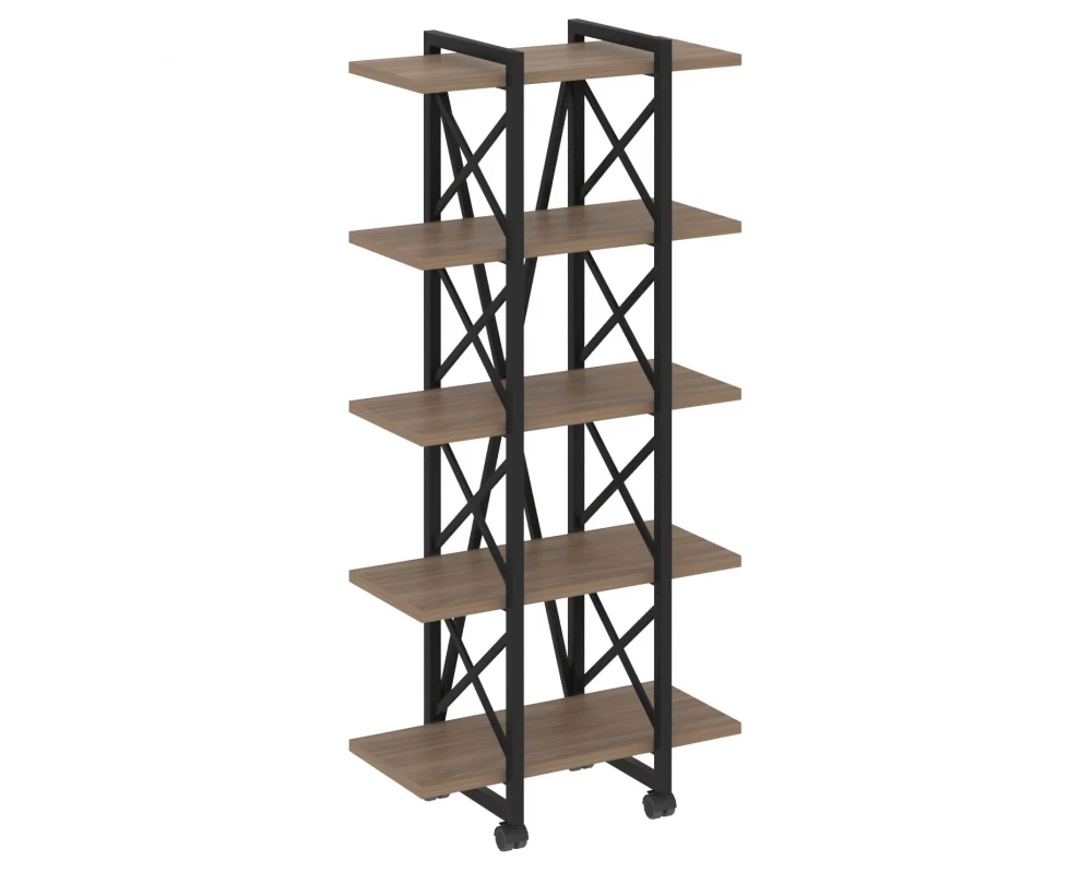 Стеллаж на колесных опорах - 5полок V 800х400х1704 Лофт / Loft