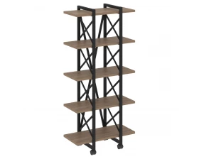 Стеллаж на колесных опорах - 5полок V 800х400х1704 Лофт / Loft images