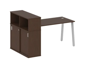 Стол письменный на А-образном м/к с опорным шкафом-купе 181x112x109,8 Метал Систем / Metal System images