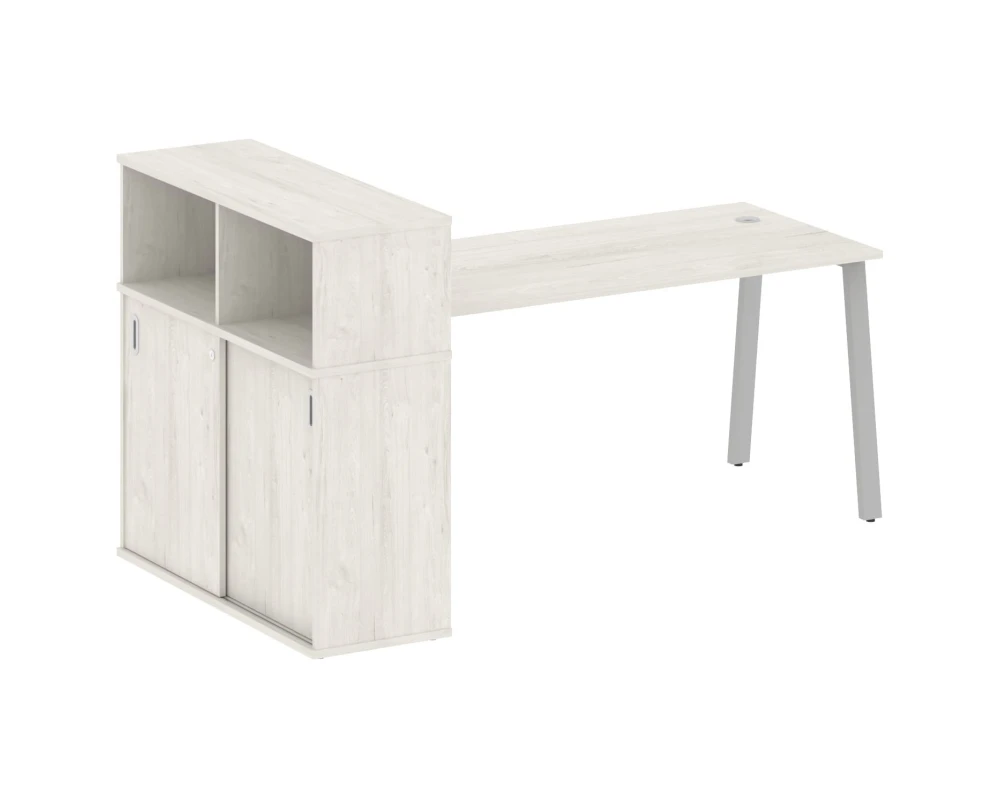 Стол письменный на А-образном м/к с опорным шкафом-купе 201x112x109,8 Метал Систем / Metal System