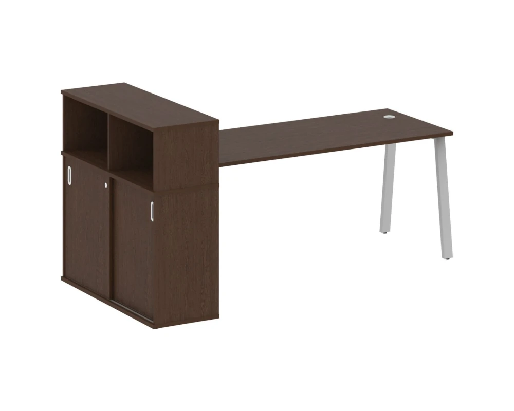 Стол письменный на А-образном м/к с опорным шкафом-купе 221x112x109,8 Метал Систем / Metal System
