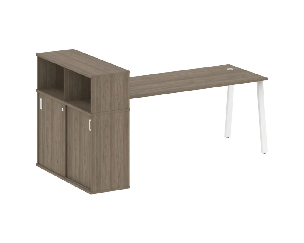 Стол письменный на А-образном м/к с опорным шкафом-купе 221x112x109,8 Метал Систем / Metal System