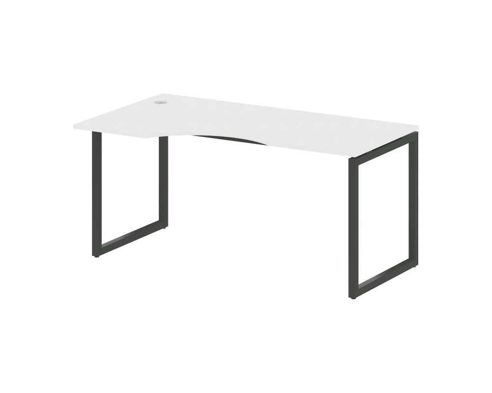 Стол криволинейный левый на О-образном м/к 1600x900x750 Метал Систем Куатро 4х4 / Metal System Quattro 4x4