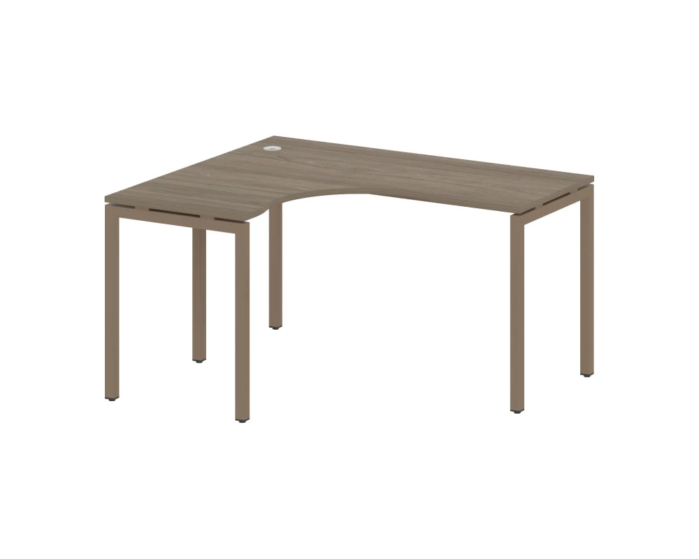 Стол криволинейный левый на П-образном м/к 1400x1200x750 Метал Систем Куатро 4х4 / Metal System Quattro 4x4