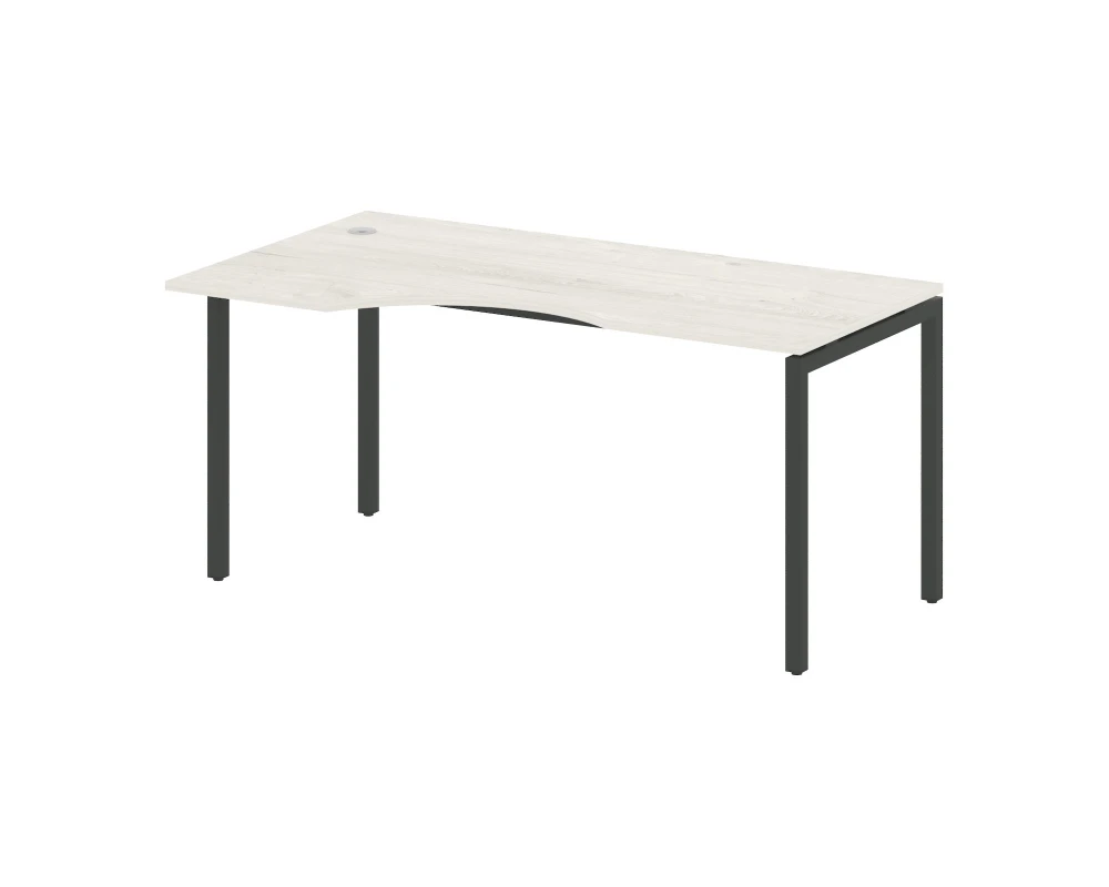 Стол криволинейный левый на П-образном м/к 1600x900x750 Метал Систем Куатро 4х4 / Metal System Quattro 4x4