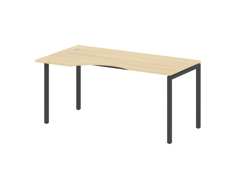 Стол криволинейный левый на П-образном м/к 1600x900x750 Метал Систем Куатро 4х4 / Metal System Quattro 4x4