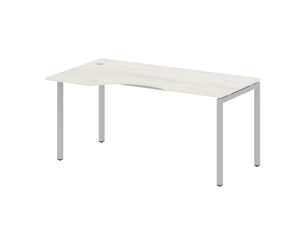 Стол криволинейный левый на П-образном м/к 1600x900x750 Метал Систем Куатро 4х4 / Metal System Quattro 4x4