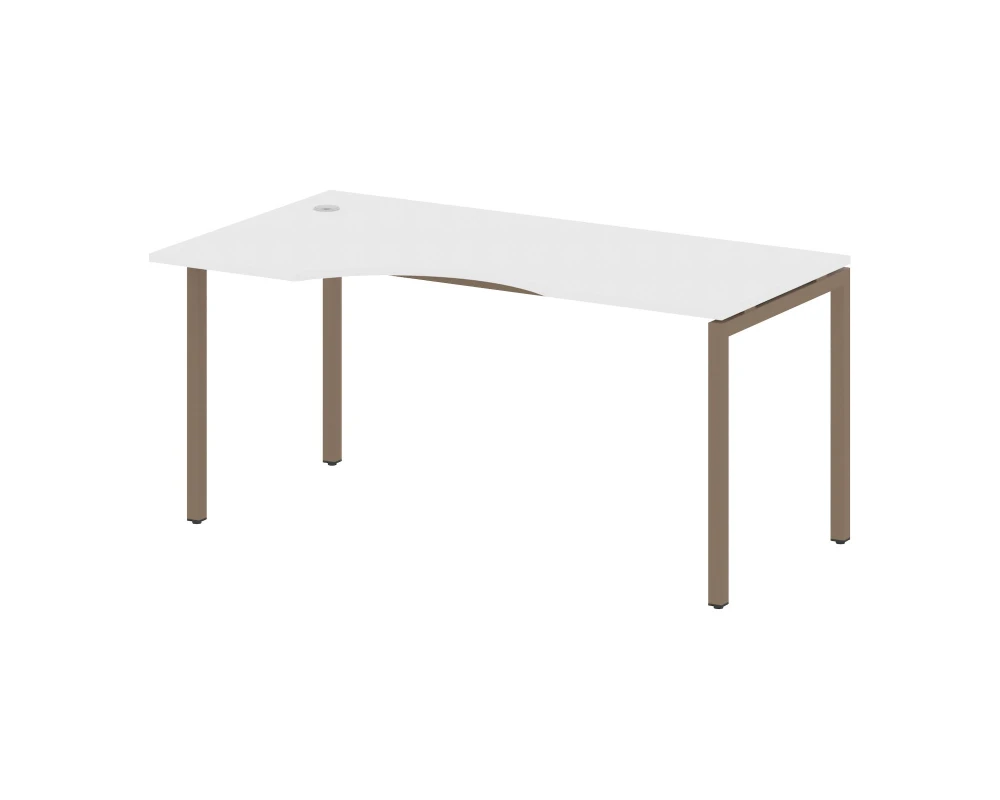 Стол криволинейный левый на П-образном м/к 1600x900x750 Метал Систем Куатро 4х4 / Metal System Quattro 4x4