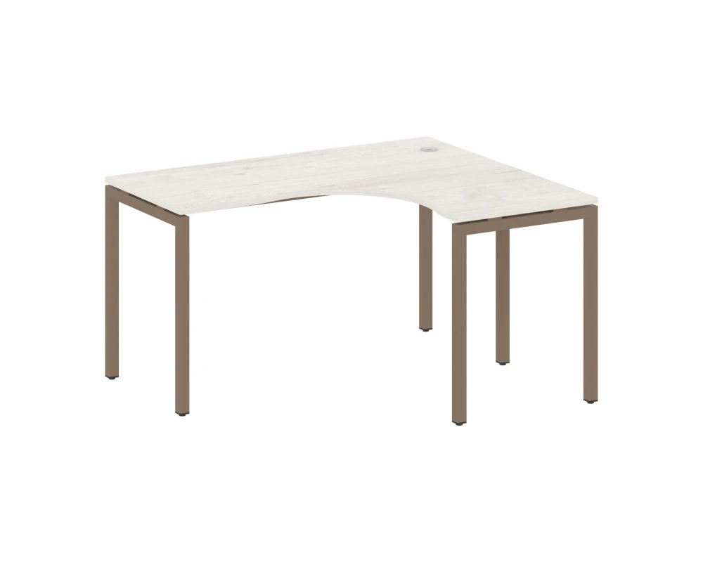 Стол криволинейный правый на П-образном м/к 1400x1200x750 Метал Систем Куатро 4х4 / Metal System Quattro 4x4