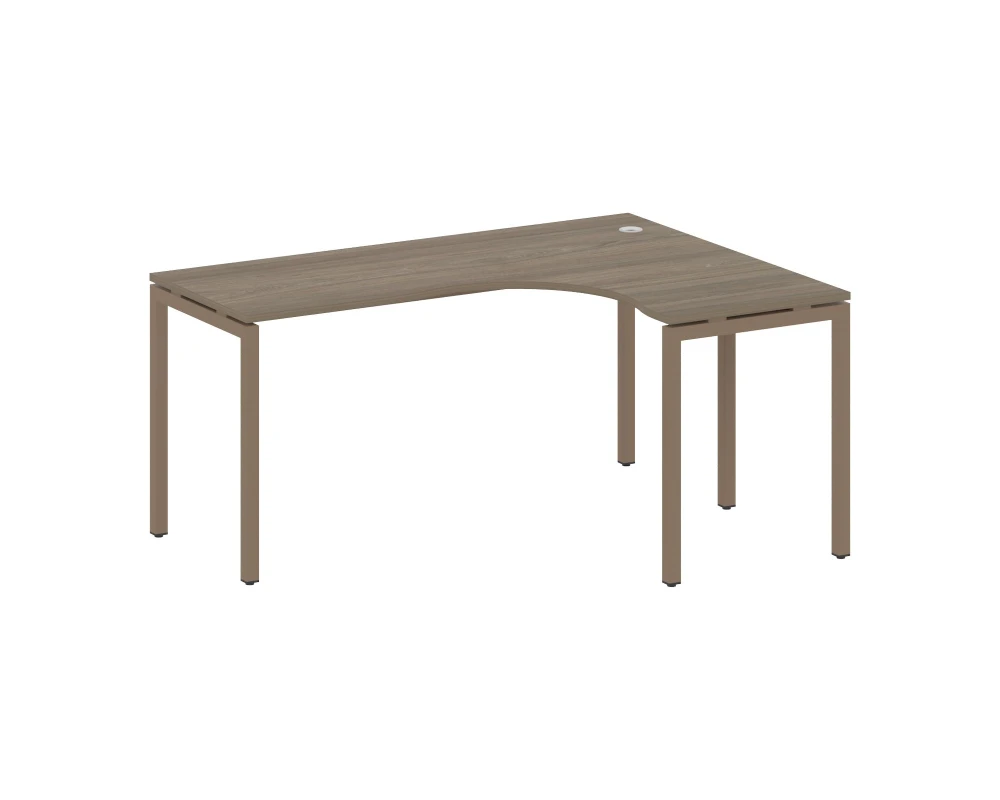 Стол криволинейный правый на П-образном м/к 1600x1200x750 Метал Систем Куатро 4х4 / Metal System Quattro 4x4