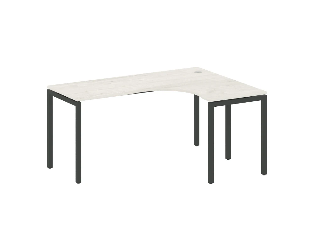 Стол криволинейный правый на П-образном м/к 1600x1200x750 Метал Систем Куатро 4х4 / Metal System Quattro 4x4