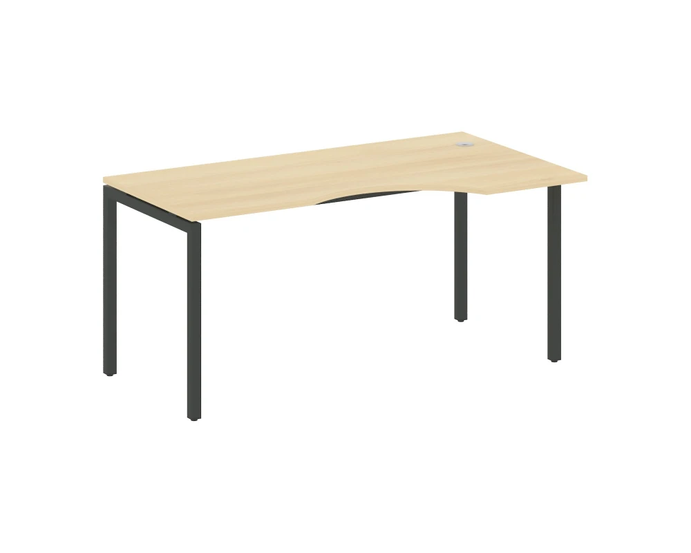 Стол криволинейный правый на П-образном м/к 1600x900x750 Метал Систем Куатро 4х4 / Metal System Quattro 4x4