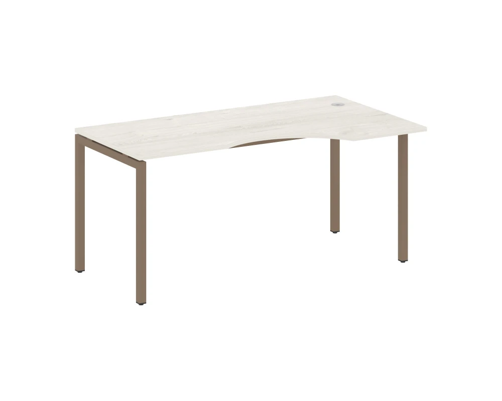 Стол криволинейный правый на П-образном м/к 1600x900x750 Метал Систем Куатро 4х4 / Metal System Quattro 4x4