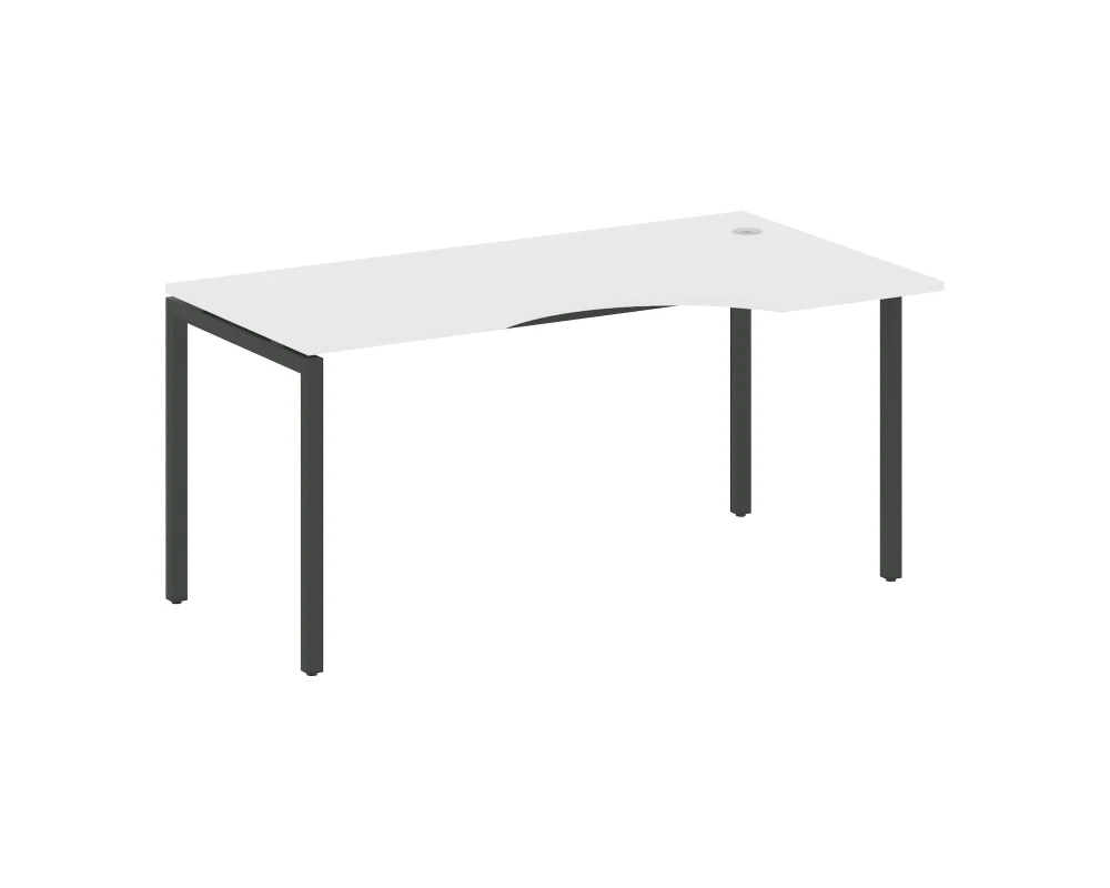 Стол криволинейный правый на П-образном м/к 1600x900x750 Метал Систем Куатро 4х4 / Metal System Quattro 4x4