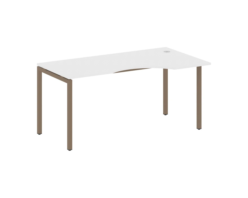 Стол криволинейный правый на П-образном м/к 1600x900x750 Метал Систем Куатро 4х4 / Metal System Quattro 4x4