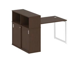 Стол письменный с шкафом-купе на О-образном м/к 1610x1120x1098 Метал Систем Куатро 4х4 / Metal System Quattro 4x4 images