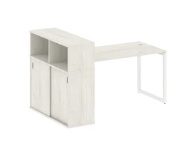 Стол письменный с шкафом-купе на О-образном м/к 1810x1120x1098 Метал Систем Куатро 4х4 / Metal System Quattro 4x4 images