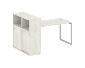 Стол письменный с шкафом-купе на О-образном м/к 1810x1120x1098 Метал Систем Куатро 4х4 / Metal System Quattro 4x4 images