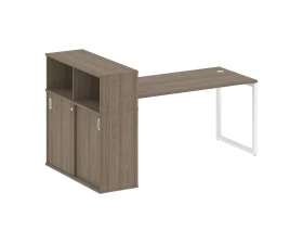 Стол письменный с шкафом-купе на О-образном м/к 2010x1120x1098 Метал Систем Куатро 4х4 / Metal System Quattro 4x4 images