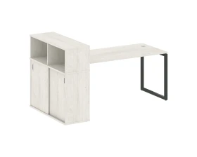 Стол письменный с шкафом-купе на О-образном м/к 2010x1120x1098 Метал Систем Куатро 4х4 / Metal System Quattro 4x4 images