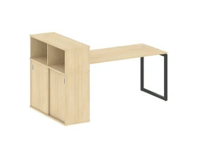 Стол письменный с шкафом-купе на О-образном м/к 2010x1120x1098 Метал Систем Куатро 4х4 / Metal System Quattro 4x4 images