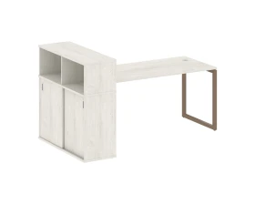 Стол письменный с шкафом-купе на О-образном м/к 2010x1120x1098 Метал Систем Куатро 4х4 / Metal System Quattro 4x4 images