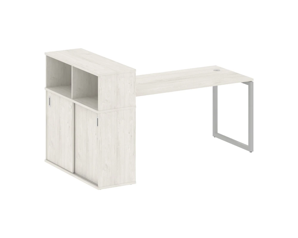 Стол письменный с шкафом-купе на О-образном м/к 2010x1120x1098 Метал Систем Куатро 4х4 / Metal System Quattro 4x4