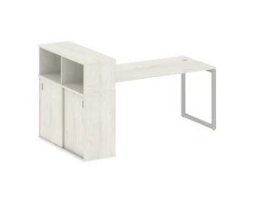 Стол письменный с шкафом-купе на О-образном м/к 2010x1120x1098 Метал Систем Куатро 4х4 / Metal System Quattro 4x4 images