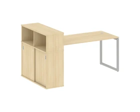 Стол письменный с шкафом-купе на О-образном м/к 2010x1120x1098 Метал Систем Куатро 4х4 / Metal System Quattro 4x4 images